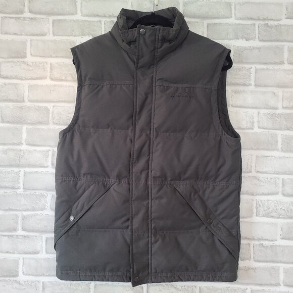 Eddie Bauer Mens EB650 Goose Down Puffer Vest S Green Gorpcore Outdoor Hiking - Picture 1 of 9